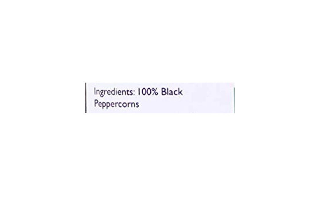 Tassyam Black Peppercorns    Glass Jar  100 grams